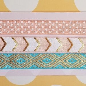 Bandeau Fille Persnickety Coordinating - Aqua Et Corail - Cozette Couture